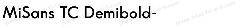MiSans TC Demibold字体转换